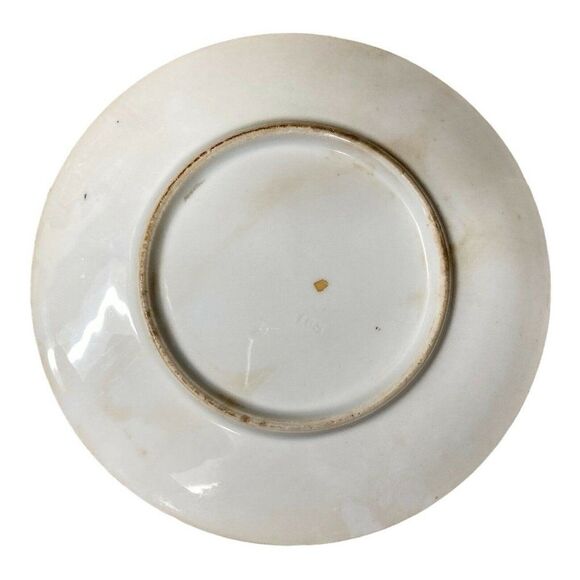 Vintage Antique 7.5" Hand Painted Floral Design Cabinet Plate Artist Signed - Picture 3 of 4